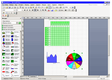 Рис. 6. Изображение векторных фигур в Microsoft Visio Professional 2007