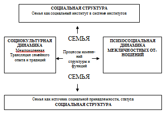 Социологический анализ семьи в единстве структурных и динамических координат<br>