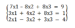 2.	Найти решение системы линейных уравнений A*X=B